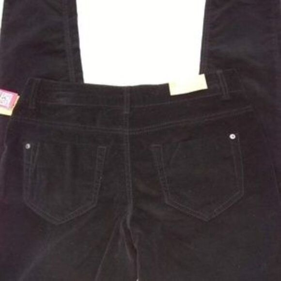 Xhilaration Target Black Velvet Like Skinny Pants Low Rise Size Junior's 7 NWT - Picture 3 of 12